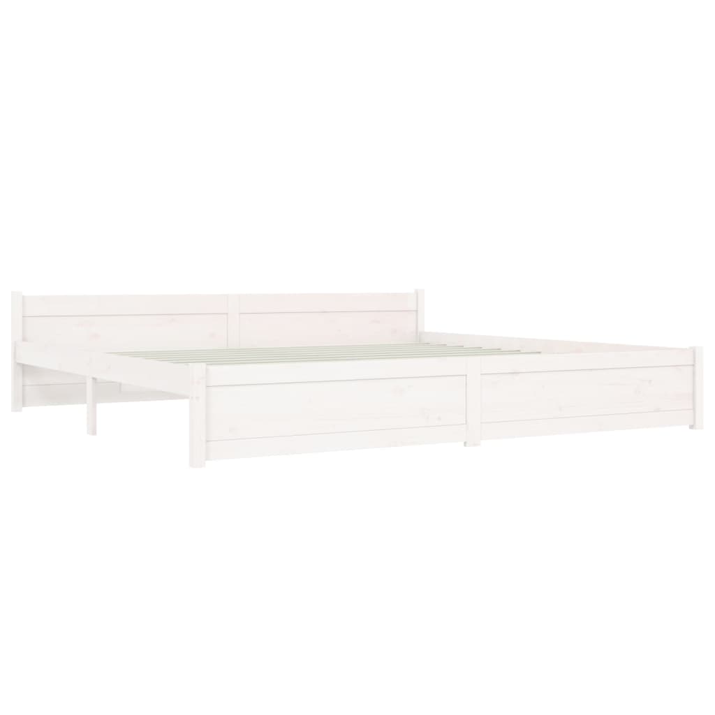 Sengeramme hvit heltre 200x200 cm