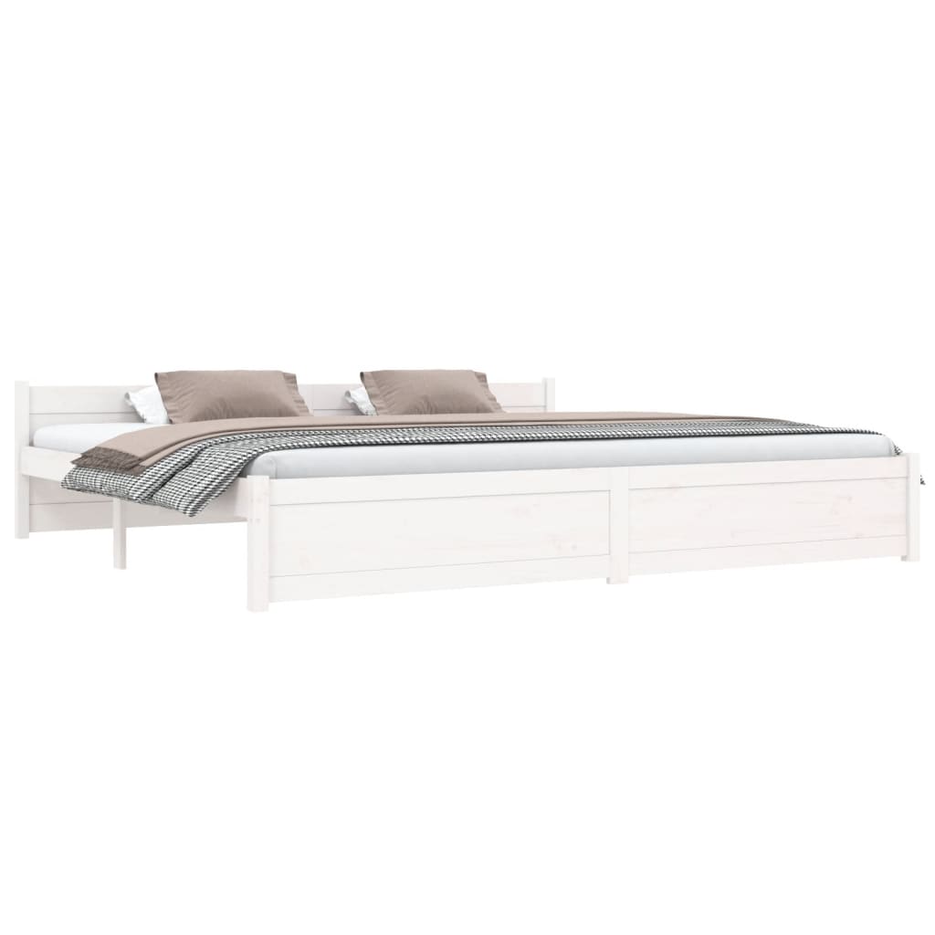 Sengeramme hvit heltre 200x200 cm