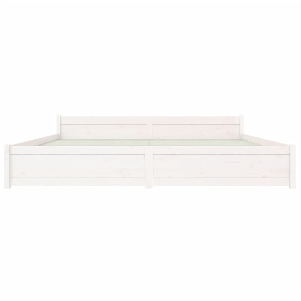 Sengeramme hvit heltre 200x200 cm