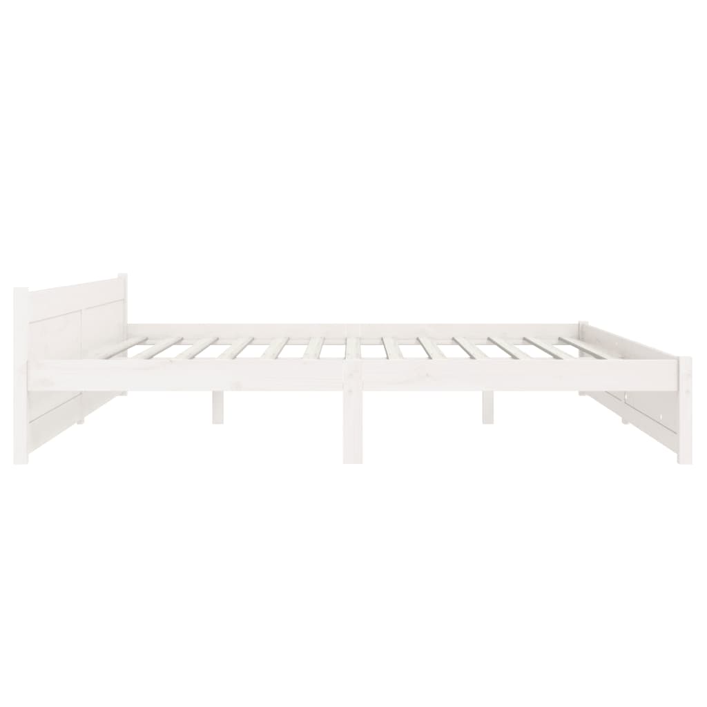 Sengeramme hvit heltre 200x200 cm