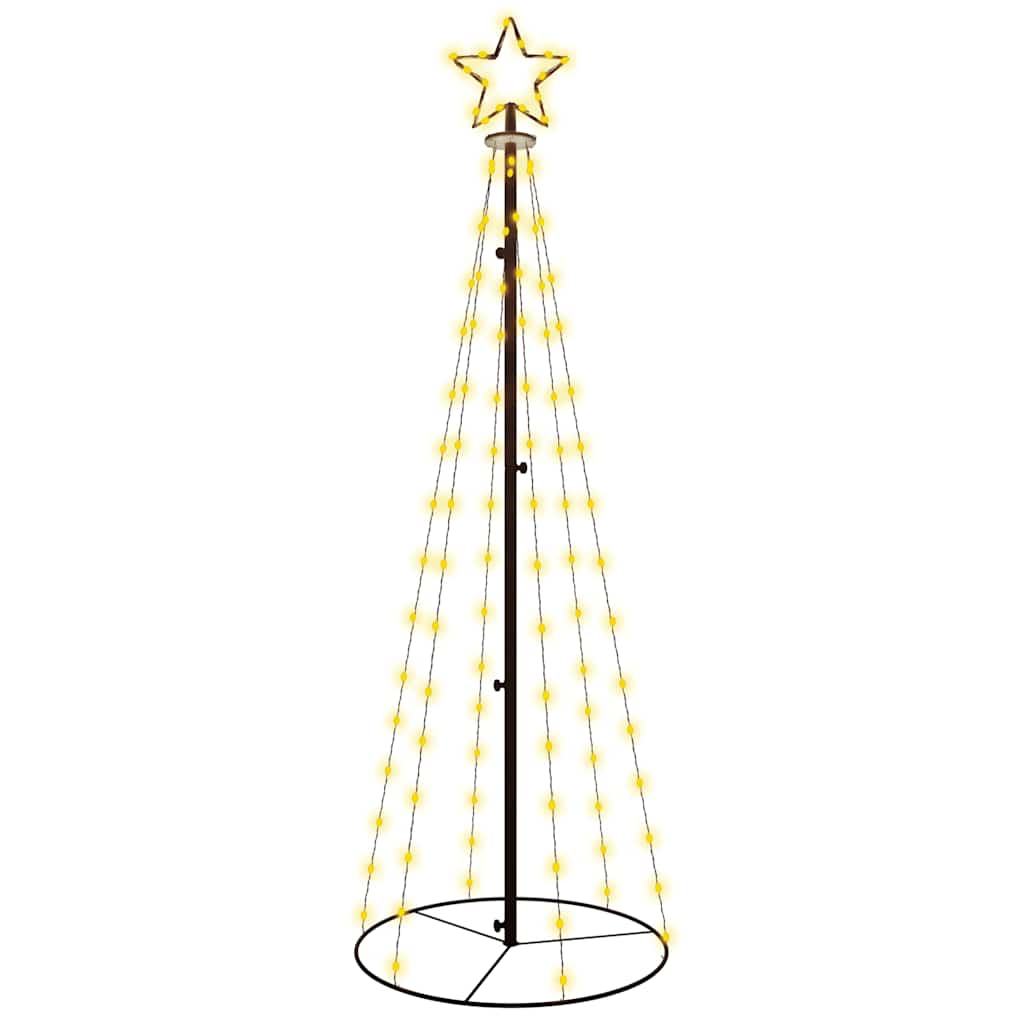 Juletre kjegleformet varmhvit 108 lysdioder 70x180 cm