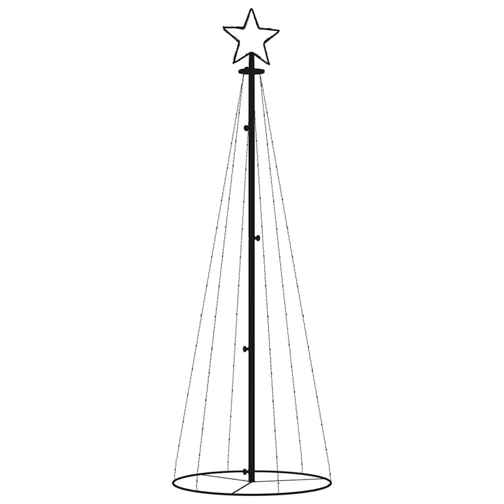 Juletre kjegleformet varmhvit 108 lysdioder 70x180 cm