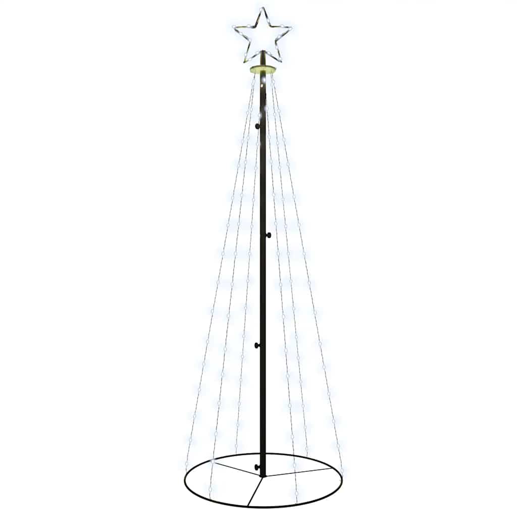 Juletre kjegleformet kaldhvit 108 lysdioder 70x180 cm