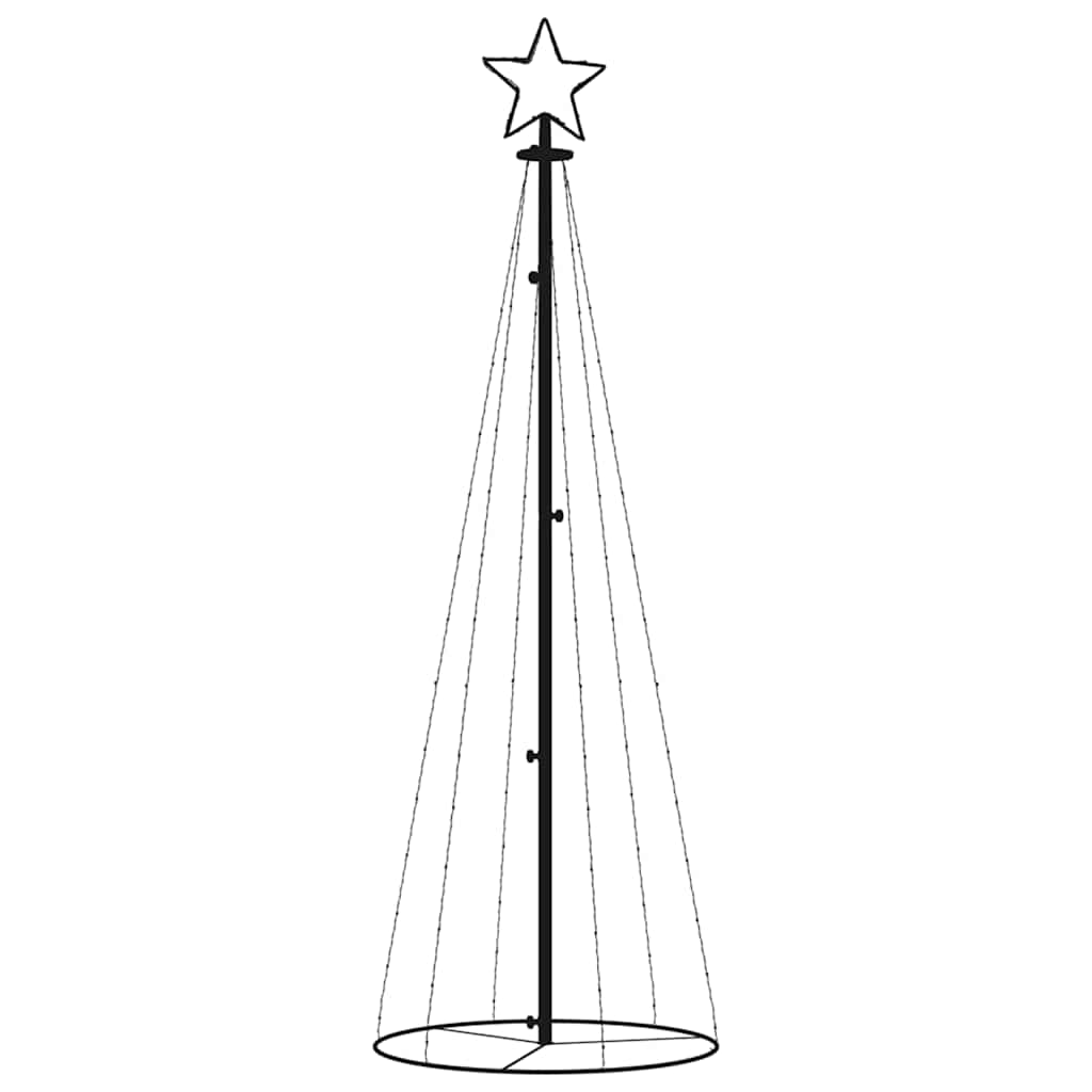 Juletre kjegleformet kaldhvit 108 lysdioder 70x180 cm