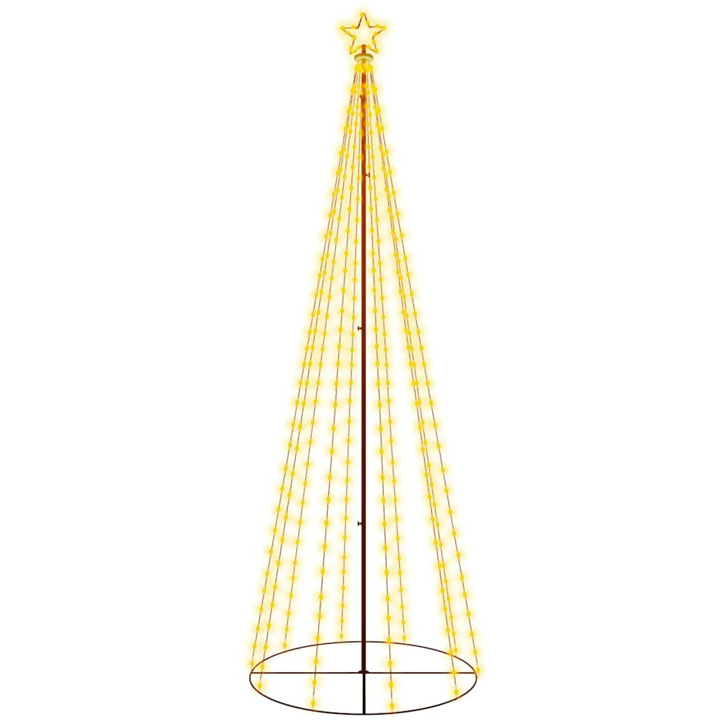 Juletre kjegleformet varmhvit 310 lysdioder 100x300 cm