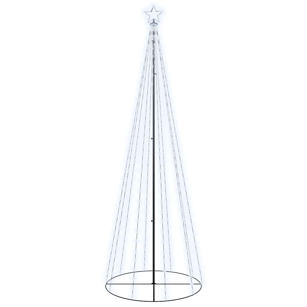 Juletre kjegleformet kaldhvit 310 lysdioder 100x300 cm