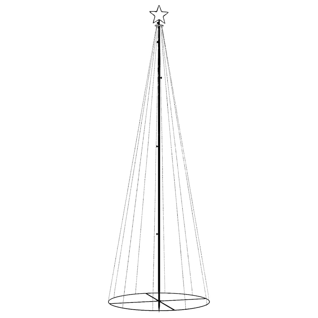 Juletre kjegleformet blå 310 lysdioder 100x300 cm