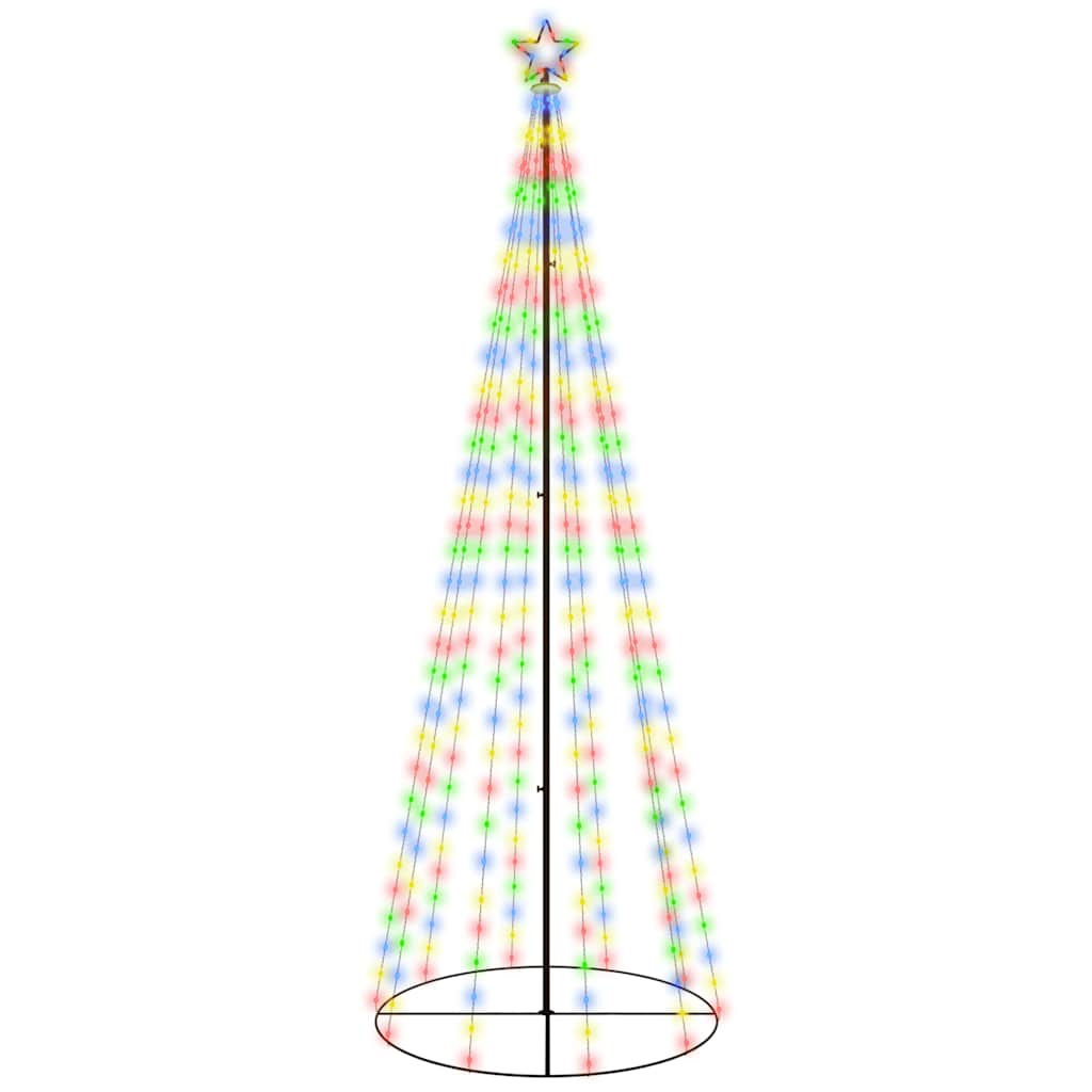 Juletre kjegleformet fargerik 310 lysdioder 100x300 cm