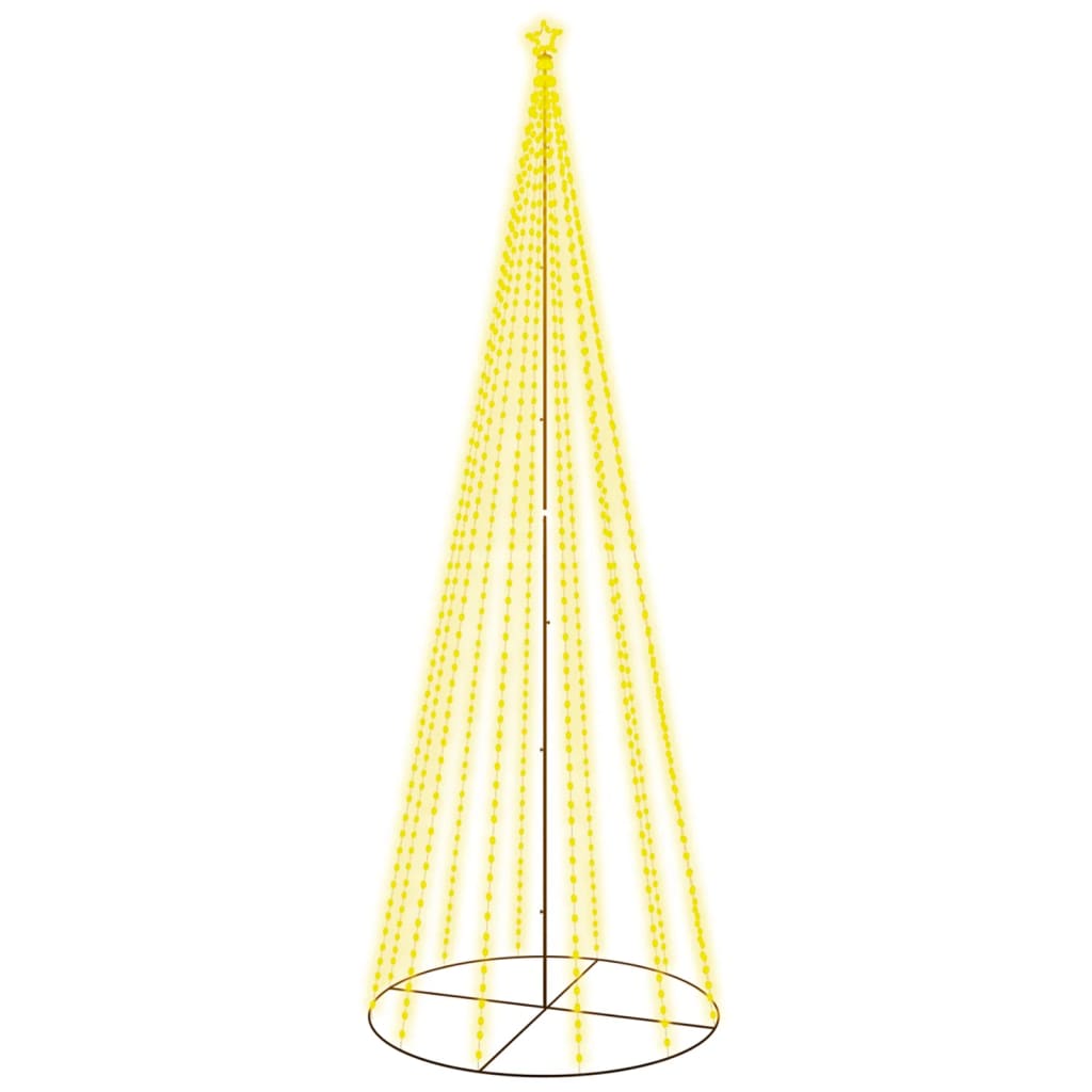 Juletre kjegleformet varmhvit 732 lysdioder 160x500 cm