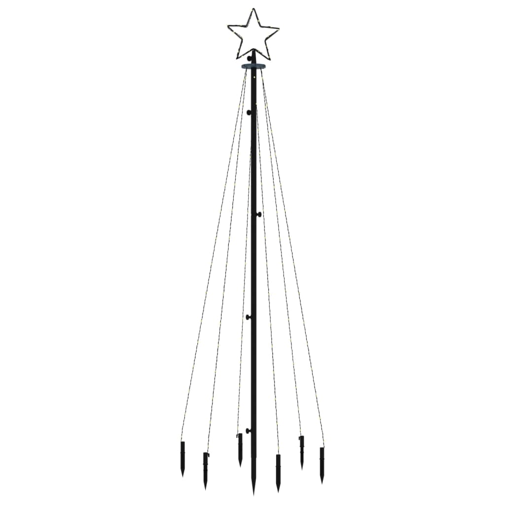 Juletre med bakkeplugg 108 LED kaldhvit 180 cm