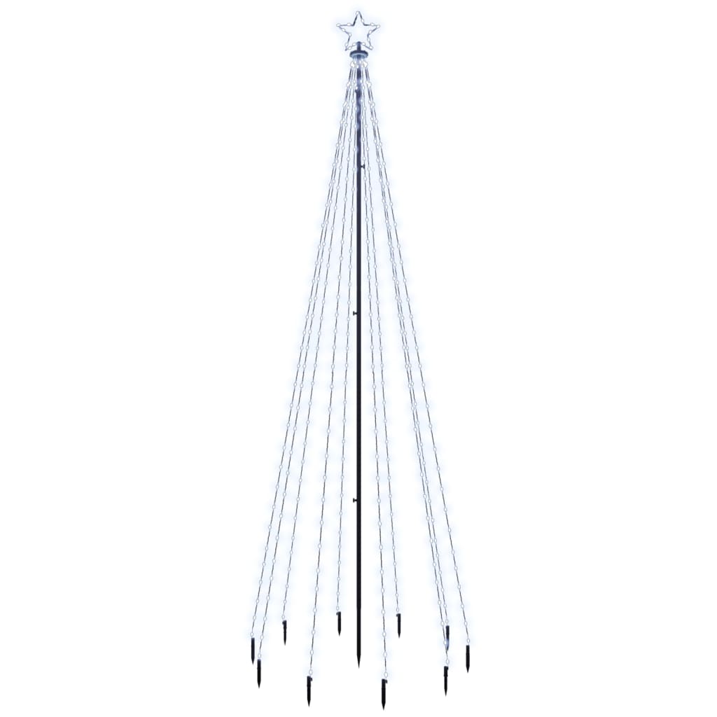 Juletre med bakkeplugg 310 LED kaldhvit 300 cm