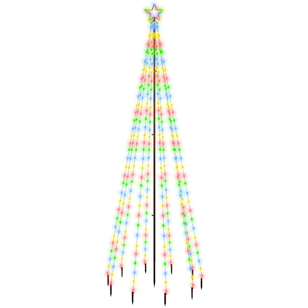 Juletre med bakkeplugg 310 LED flerfarget 300 cm