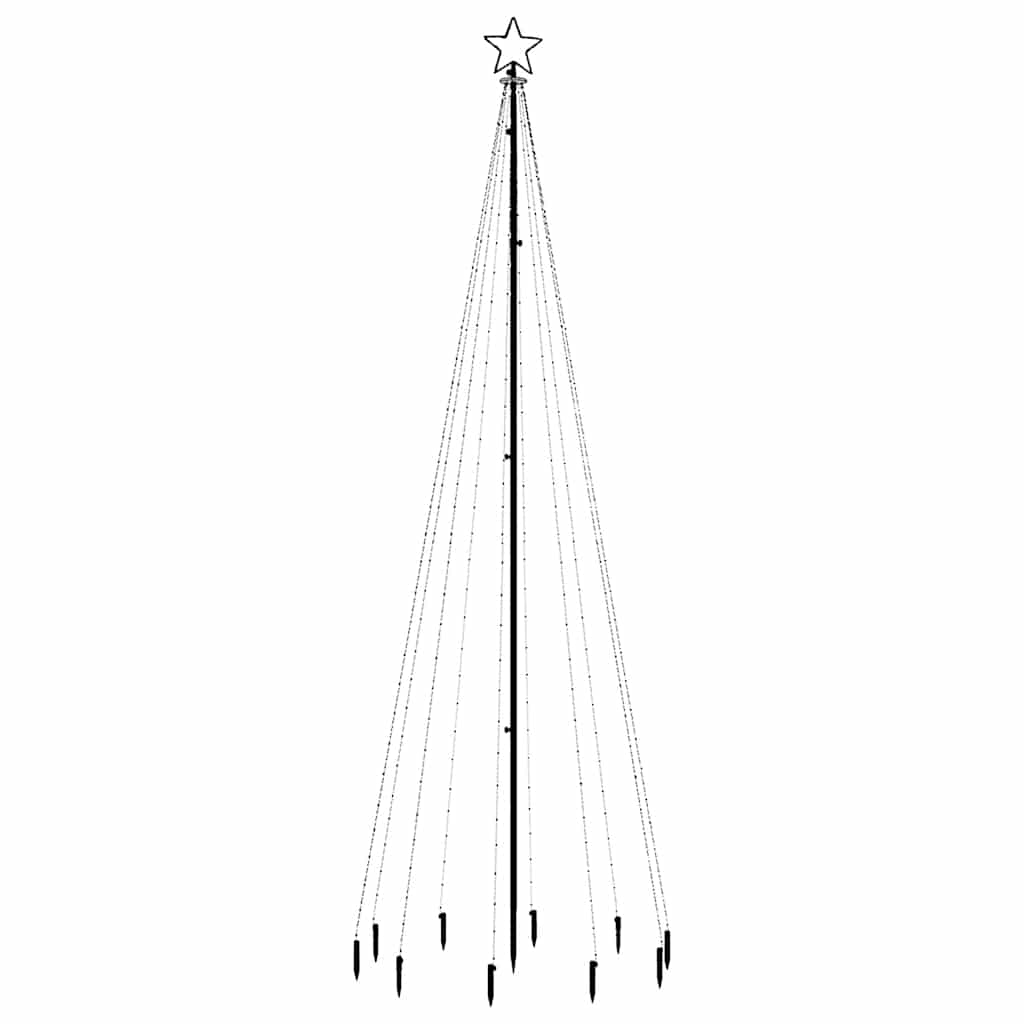Juletre med bakkeplugg 310 LED flerfarget 300 cm
