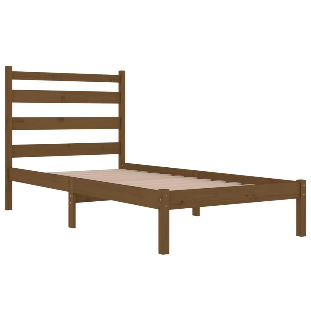 Sengeramme honningbrun heltre furu 100x200 cm