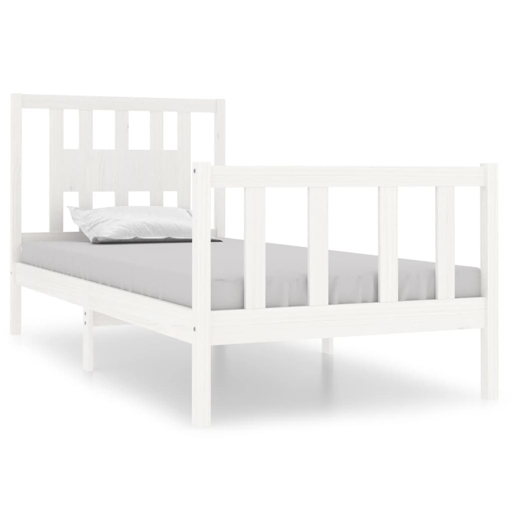 Sengeramme hvit heltre 90x190 cm Single