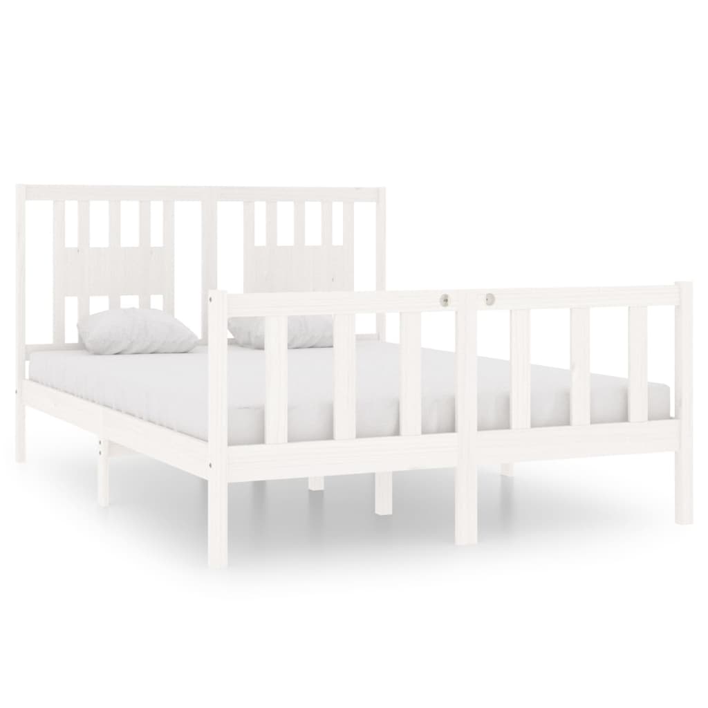 Sengeramme hvit heltre 140x190 cm