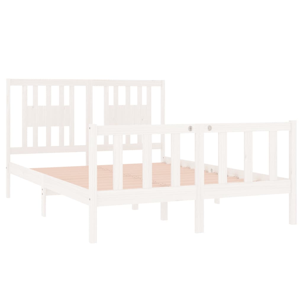 Sengeramme hvit heltre 140x190 cm