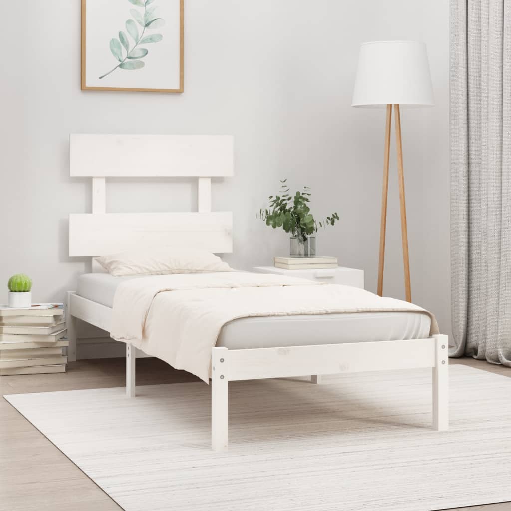 Sengeramme hvit heltre 90x200 cm