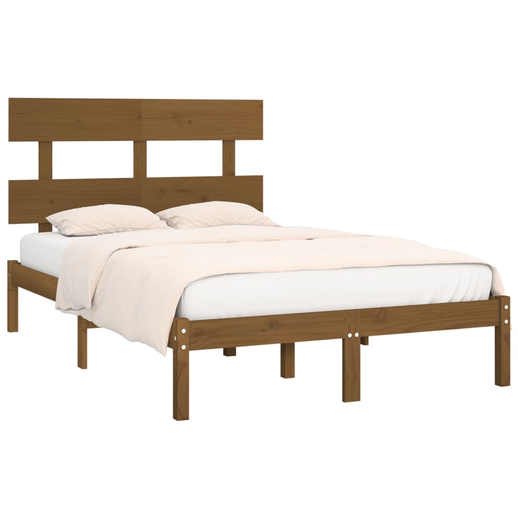 Sengeramme honningbrun heltre200x200 cm
