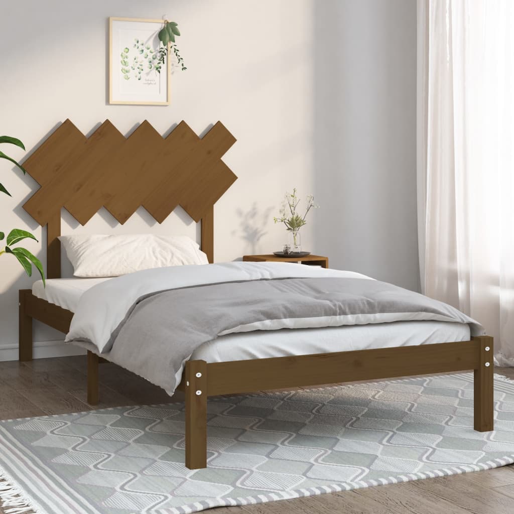 Sengeramme honningbrun 100x200 cm heltre