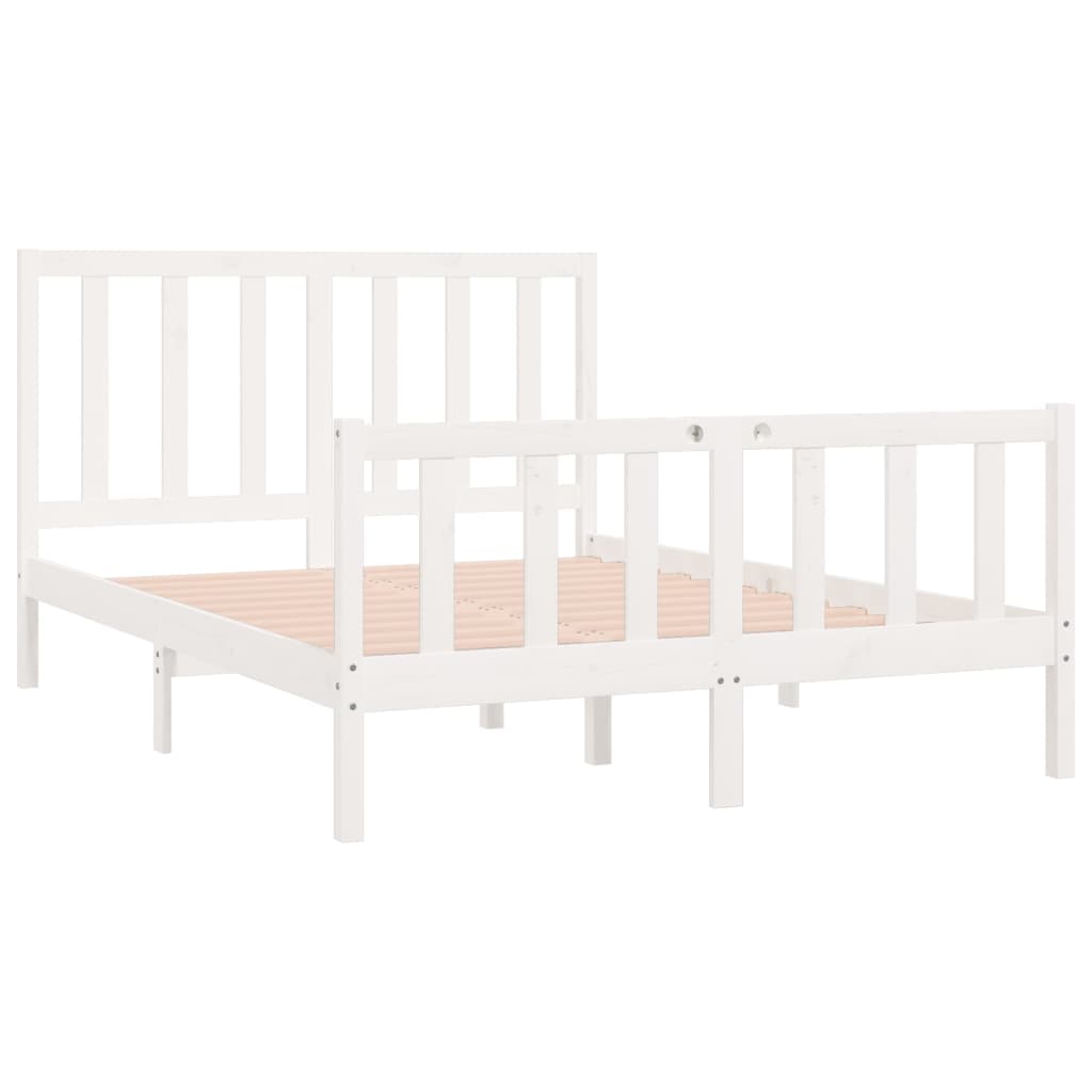 Sengeramme hvit heltre 140x190 cm