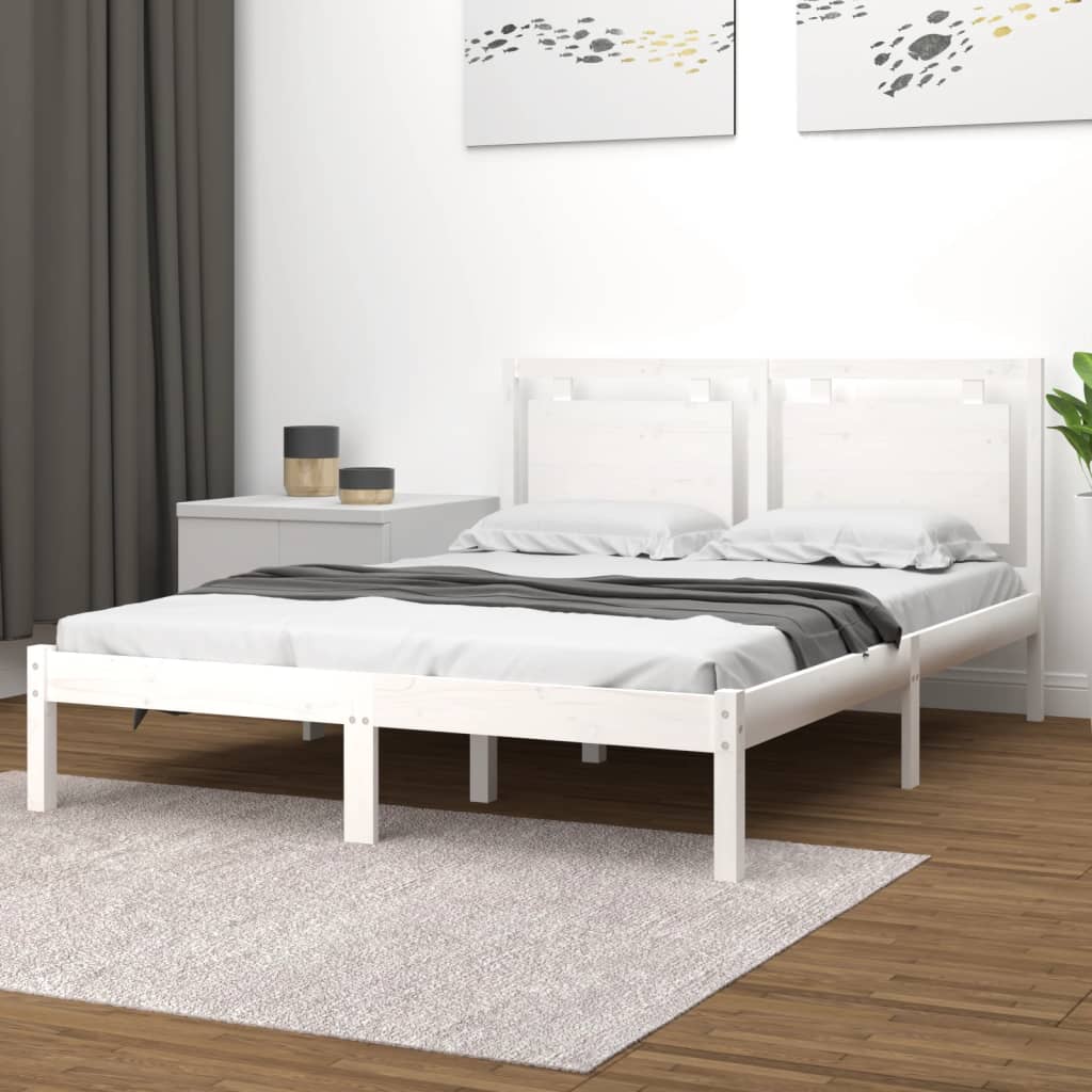 Sengeramme hvit heltre200x200 cm