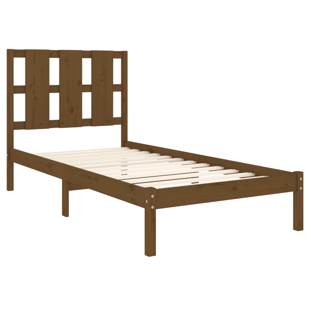 Sengeramme honningbrun heltre furu 100x200 cm