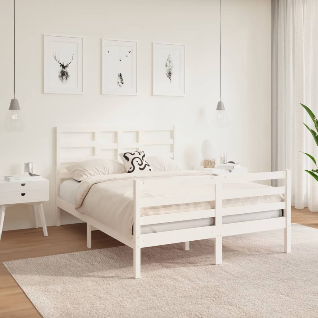 Sengeramme hvit heltre 120x190 cm Small Double