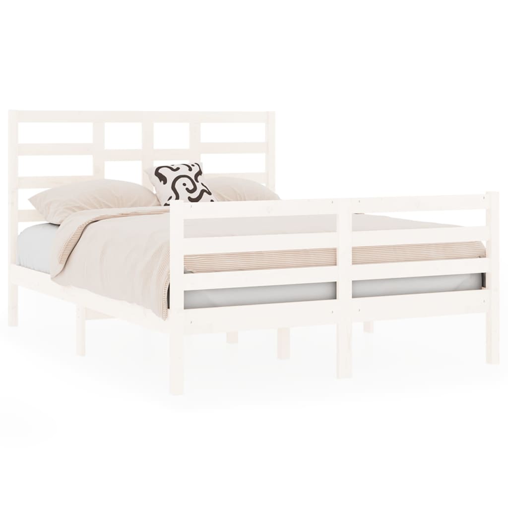 Sengeramme hvit heltre 140x190 cm