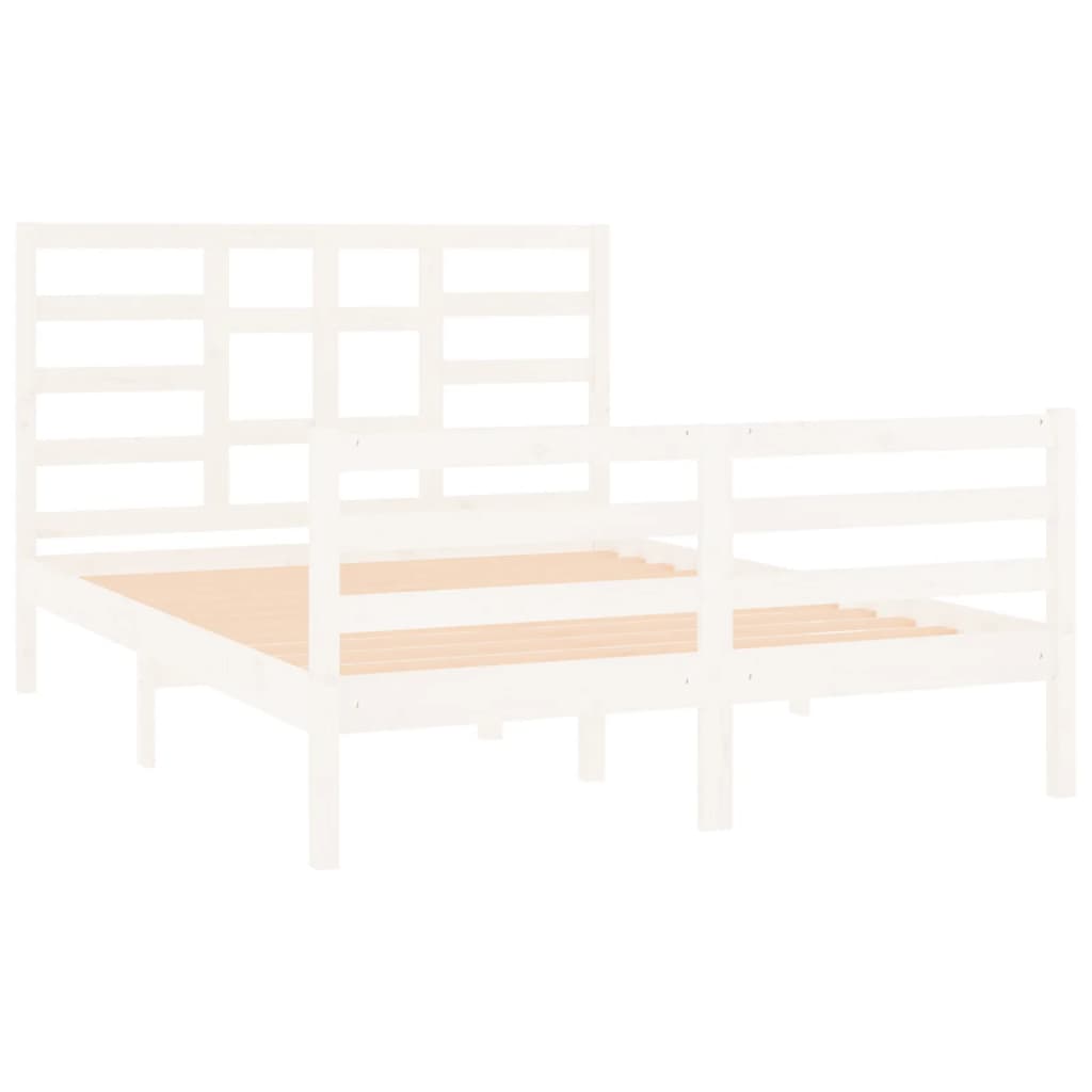 Sengeramme hvit heltre 140x190 cm