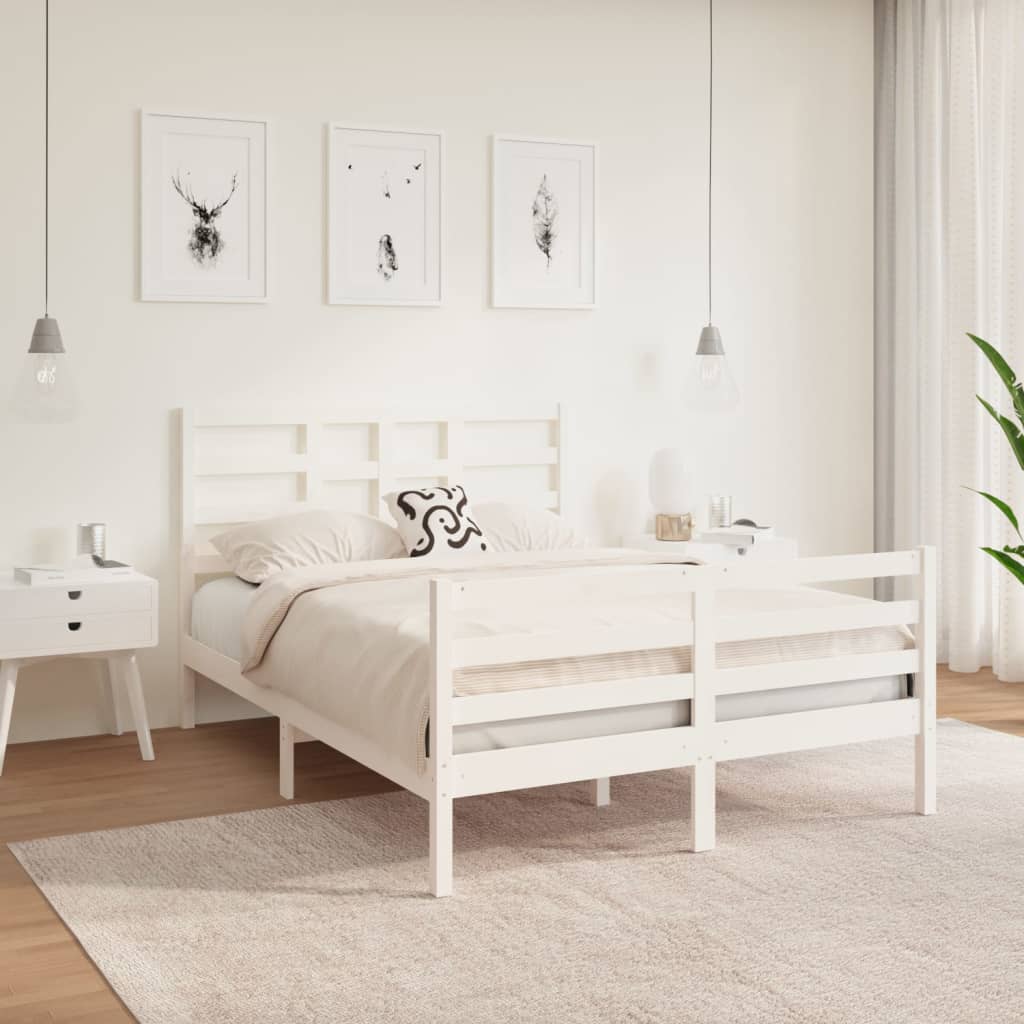 Sengeramme hvit heltre 140x190 cm