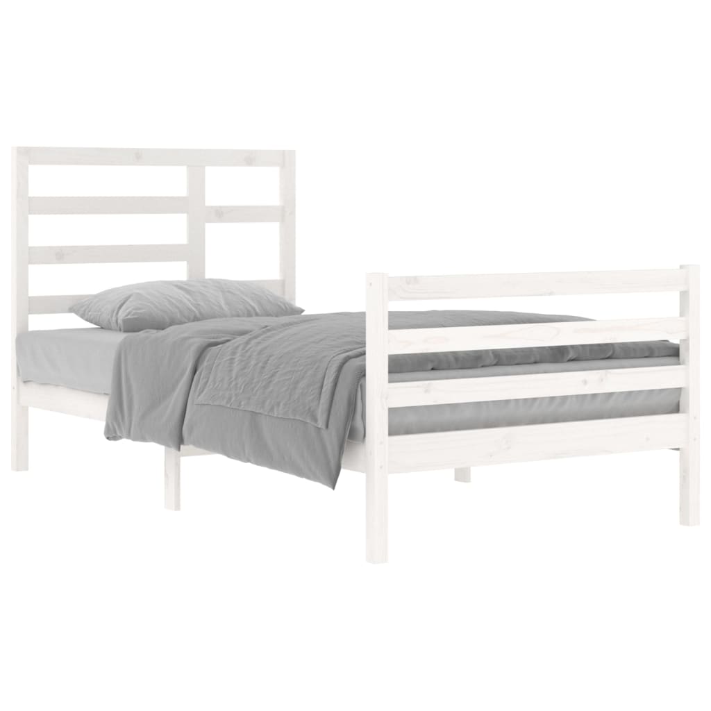 Sengeramme hvit heltre 100x200 cm