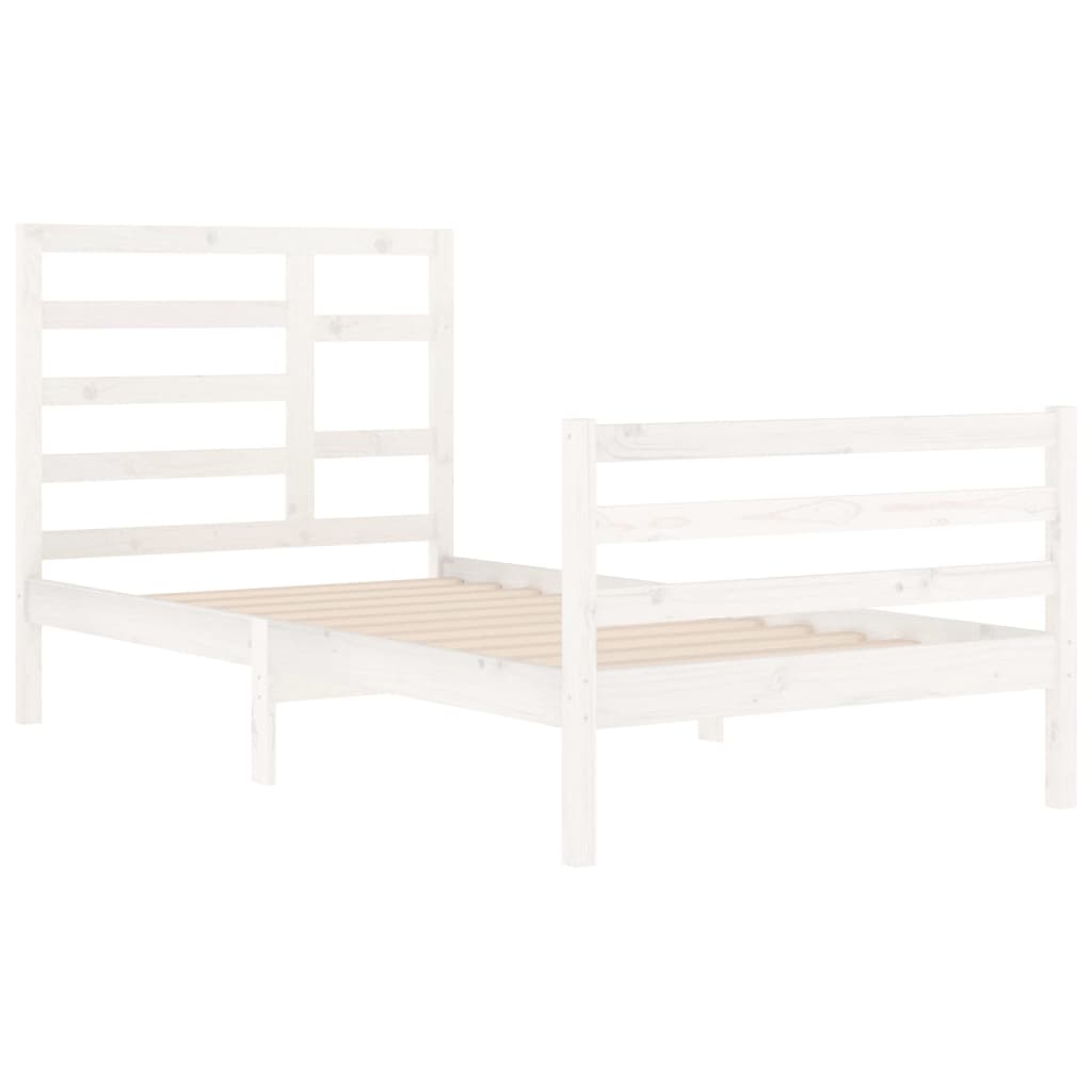 Sengeramme hvit heltre 100x200 cm