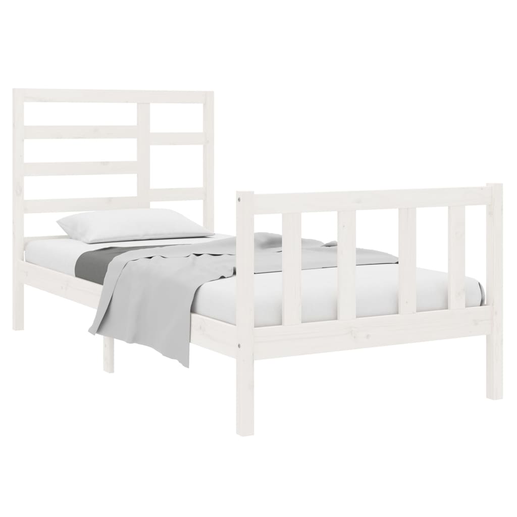 Sengeramme hvit heltre 90x190 cm Single