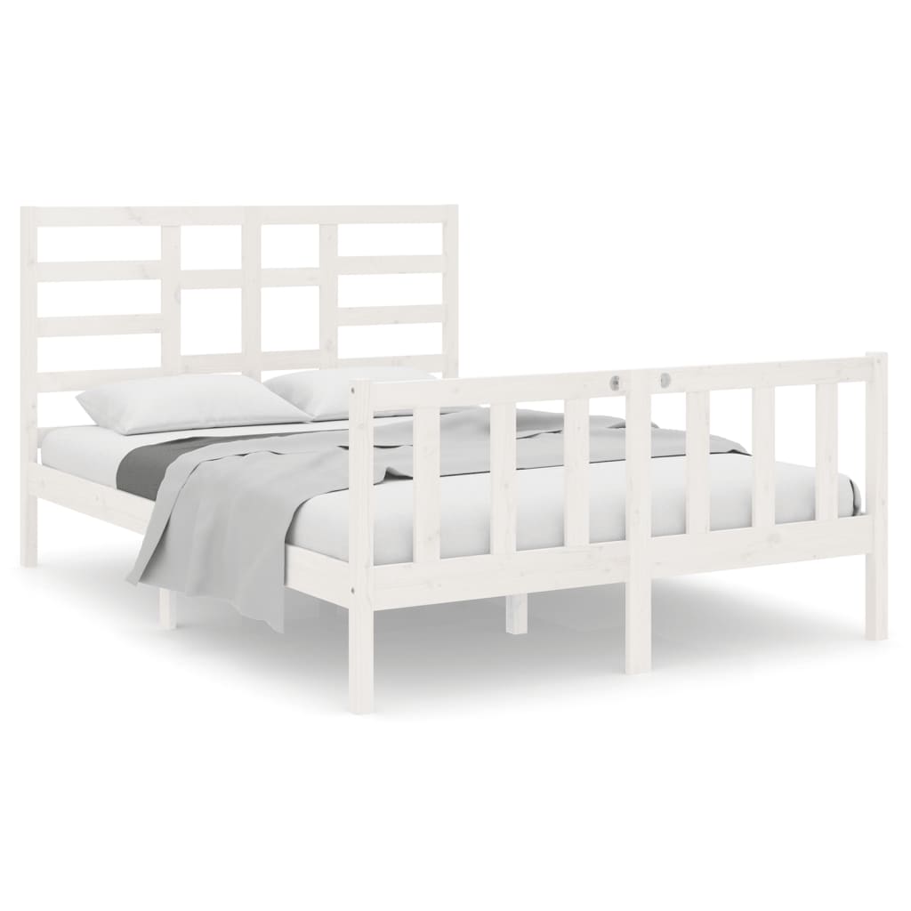 Sengeramme hvit heltre 140x190 cm
