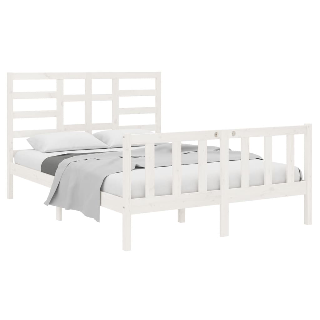 Sengeramme hvit heltre 140x190 cm