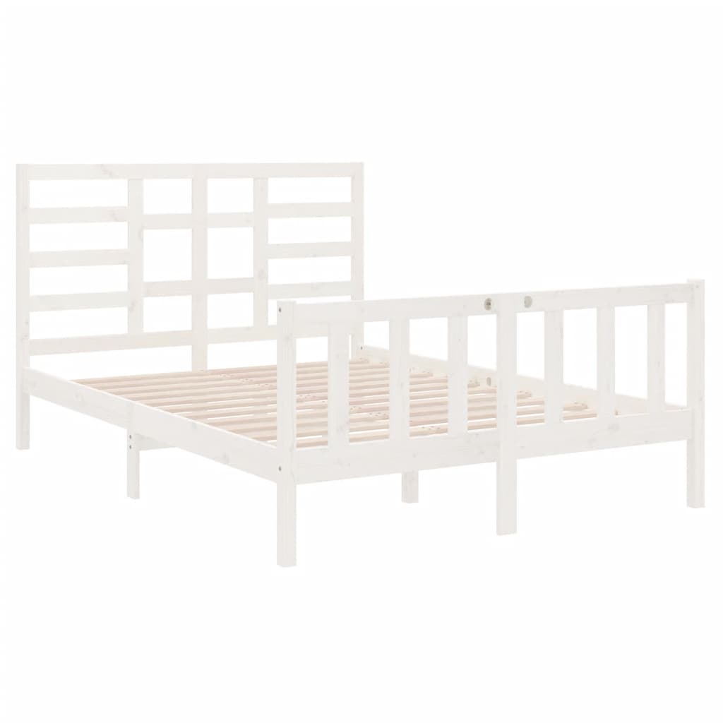 Sengeramme hvit heltre 140x190 cm