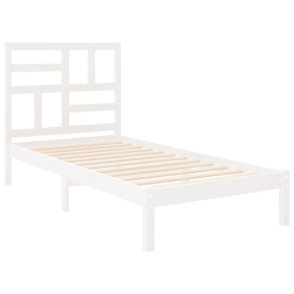 Sengeramme hvit heltre 90x200 cm