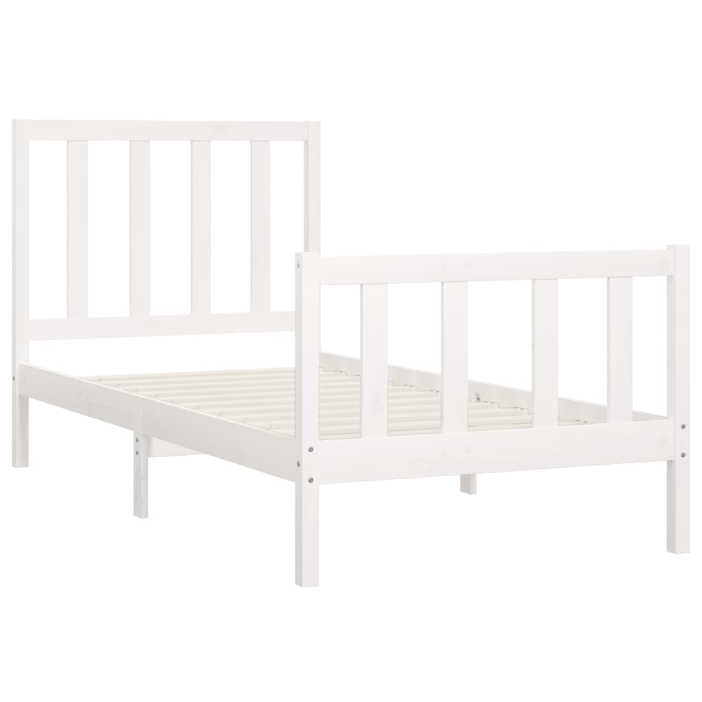 Sengeramme hvit heltre 100x200 cm