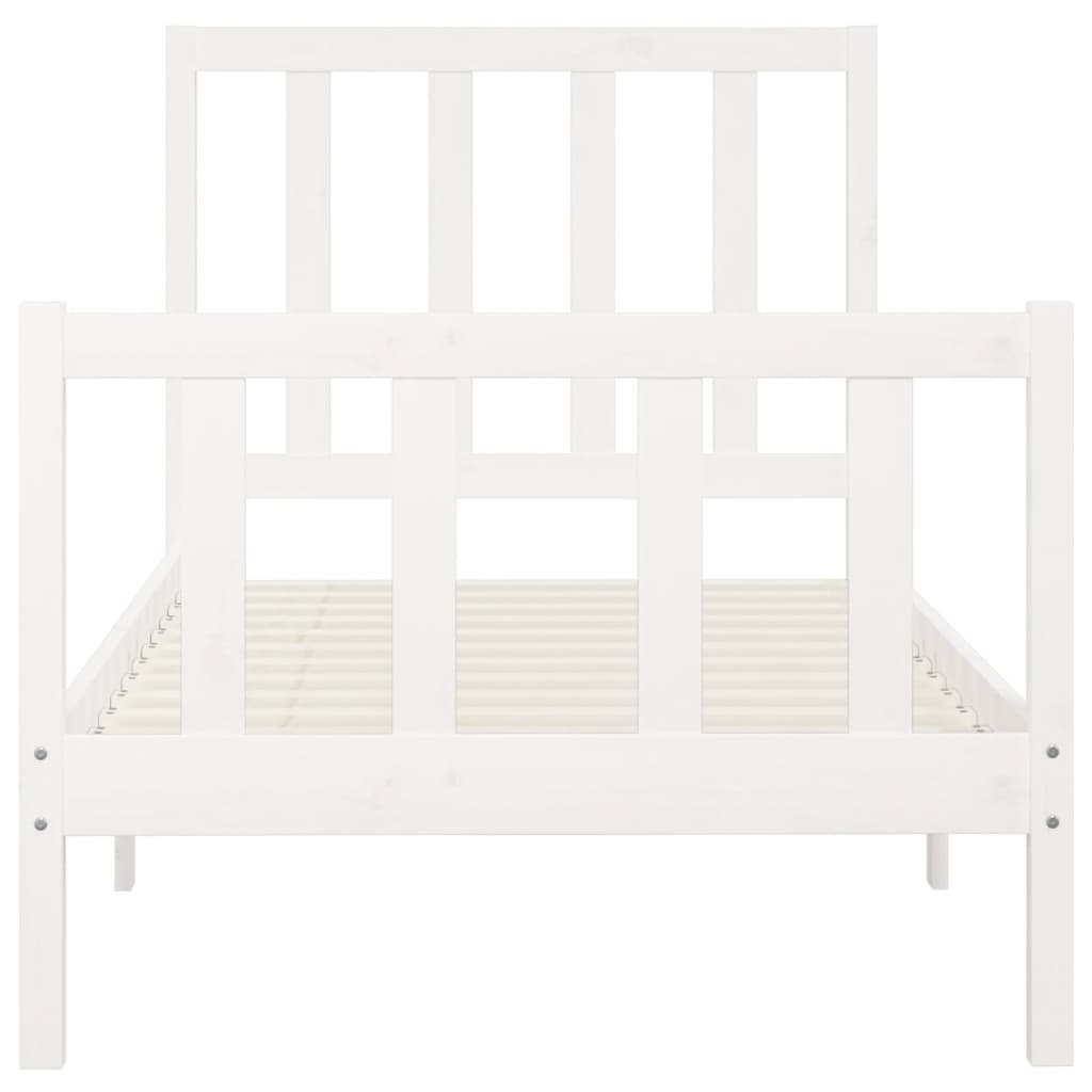 Sengeramme hvit heltre 100x200 cm