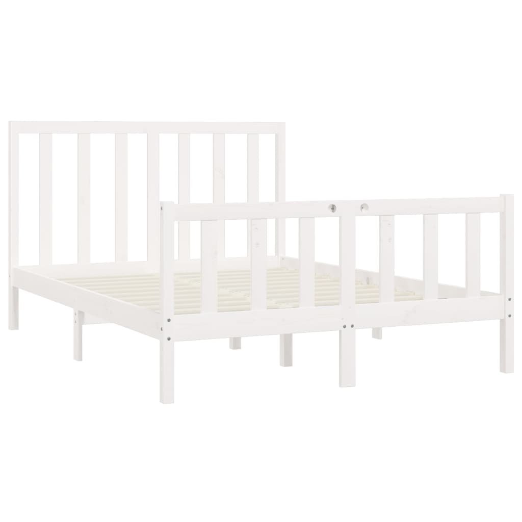 Sengeramme hvit heltre 140x200 cm