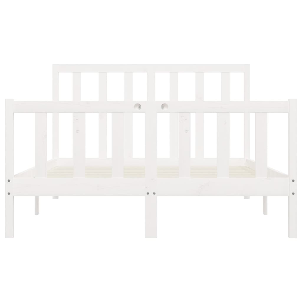 Sengeramme hvit heltre 140x200 cm