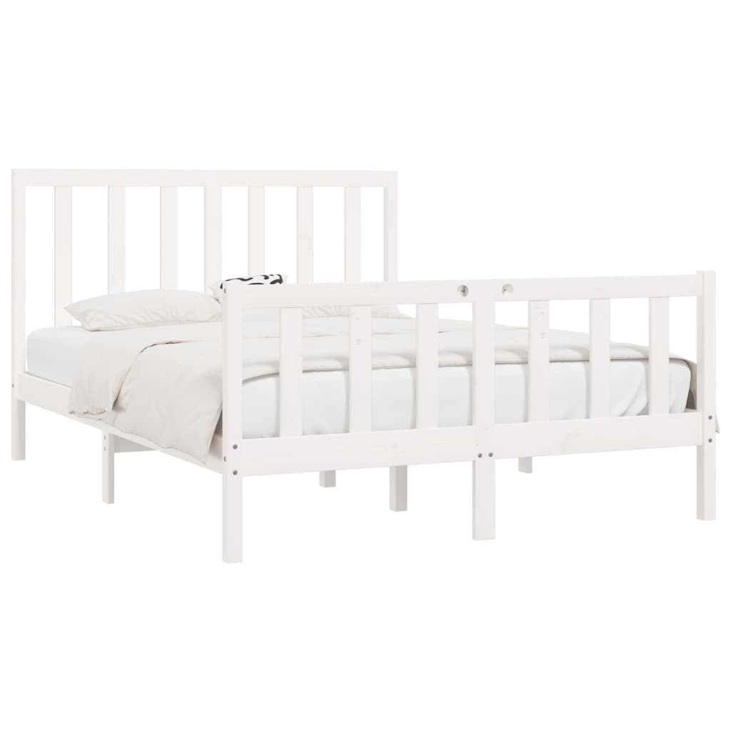 Sengeramme hvit heltre 160x200 cm