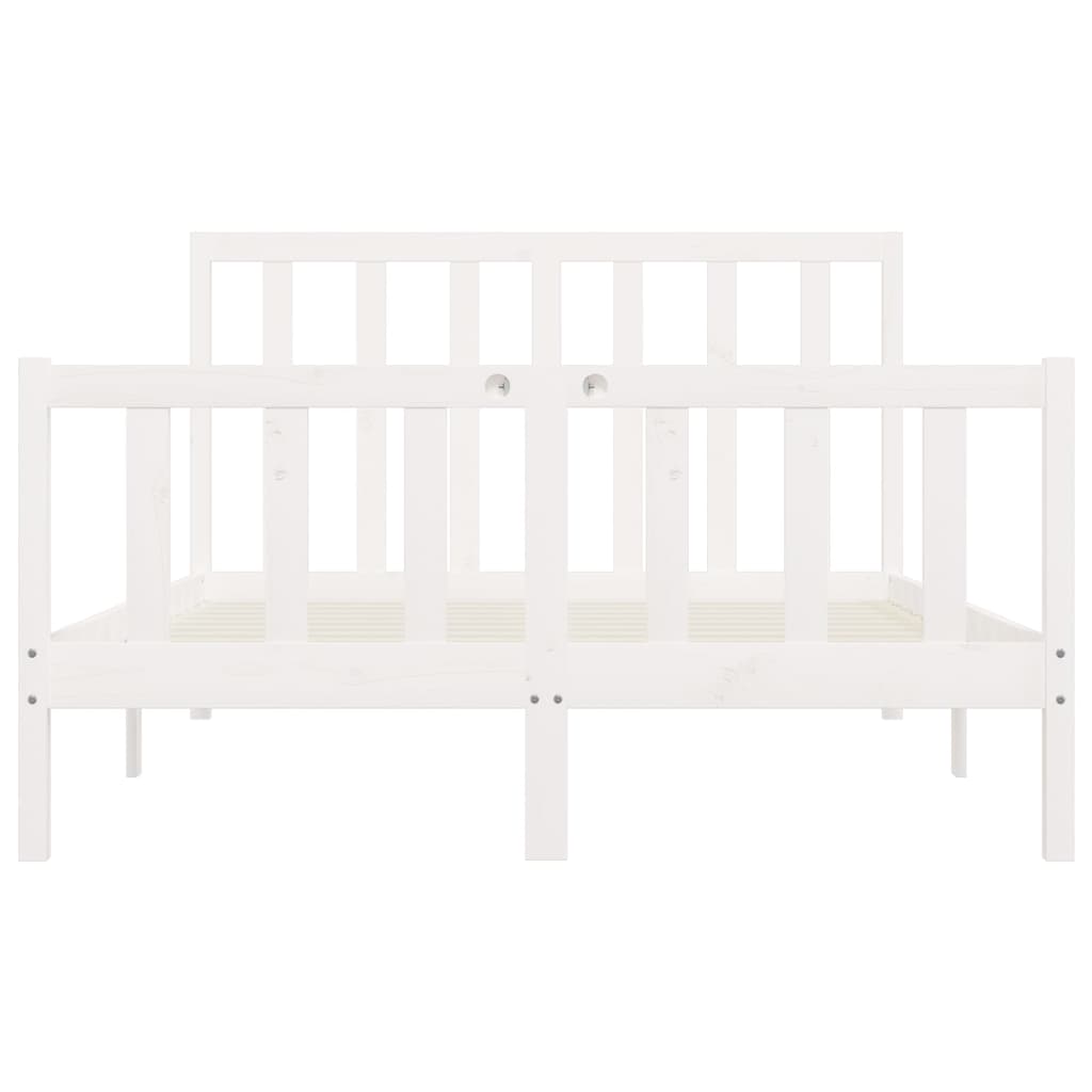 Sengeramme hvit heltre 160x200 cm