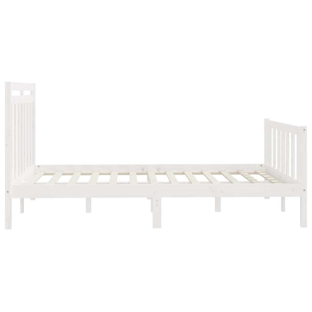 Sengeramme hvit heltre furu 160x200 cm