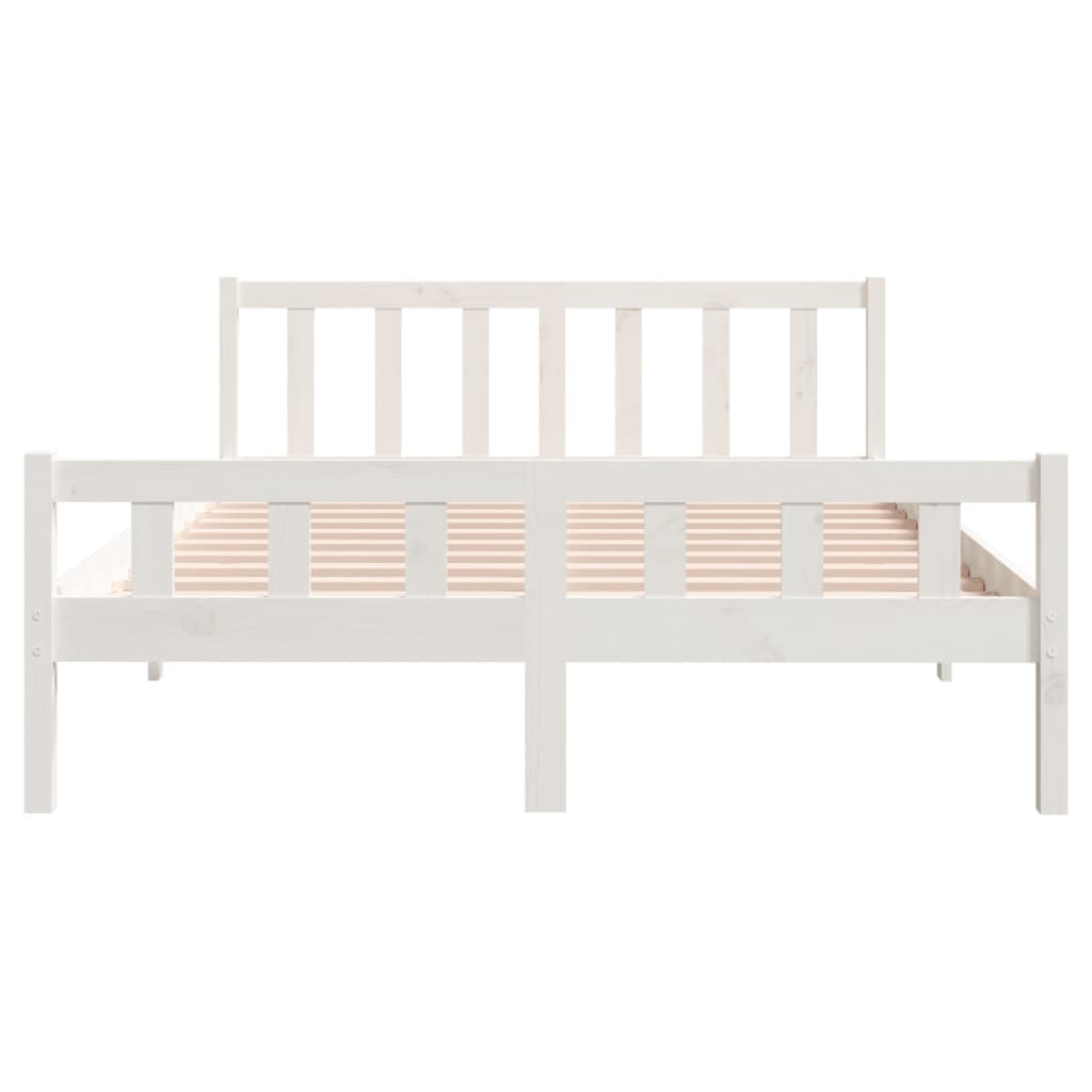 Sengeramme hvit heltre 150x200 cm 5FT King Size