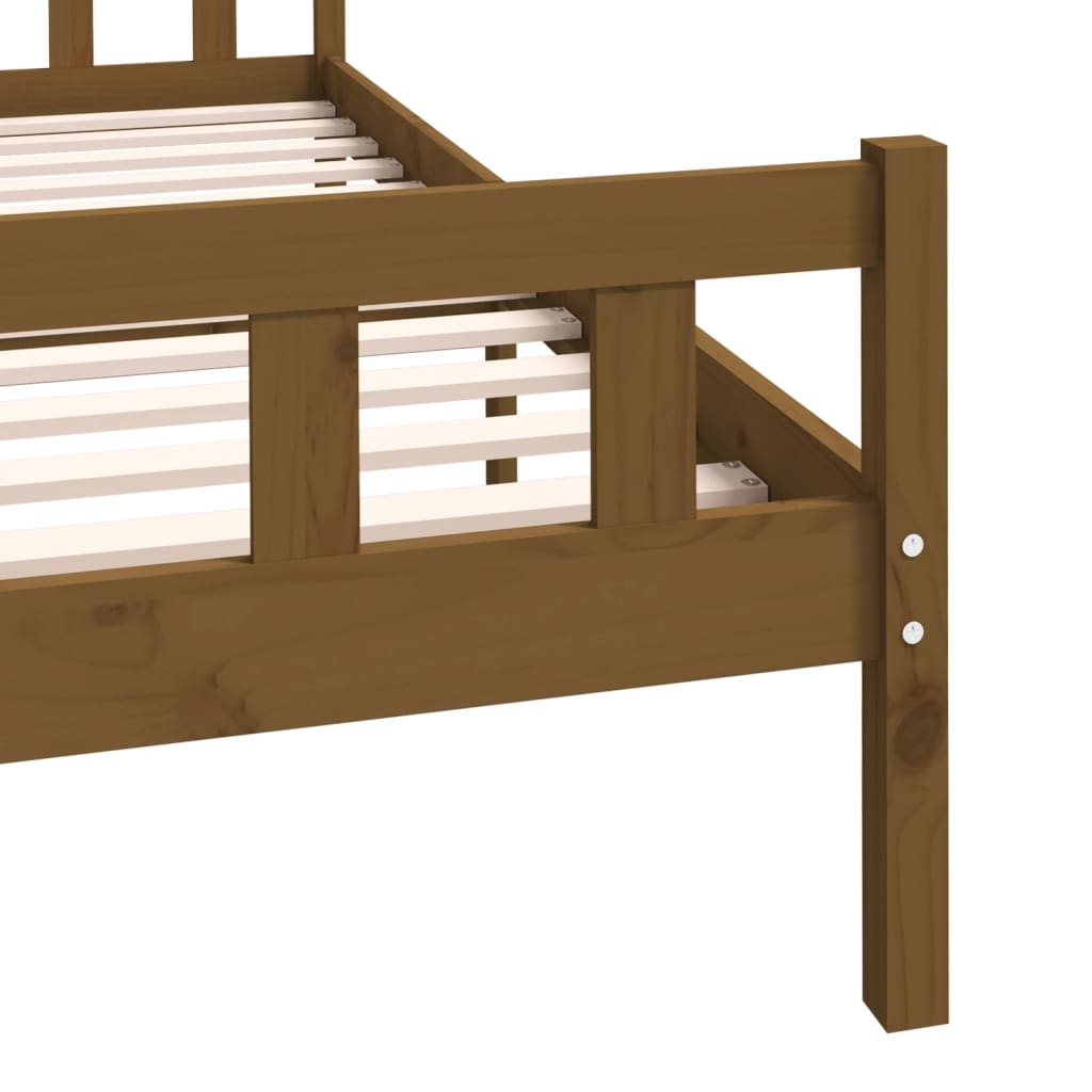 Sengeramme honningbrun heltre 150x200 cm 5FT King Size