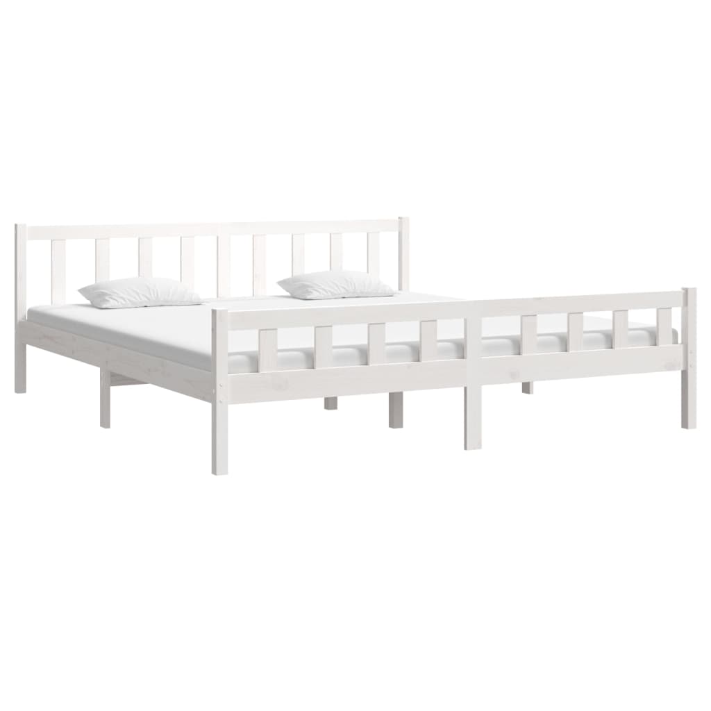 Sengeramme hvit heltre 160x200 cm