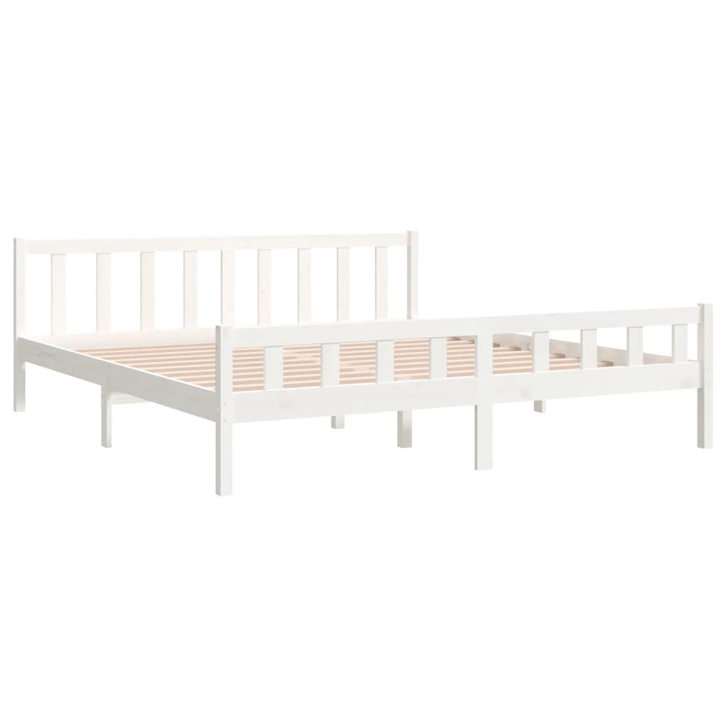Sengeramme hvit heltre 160x200 cm