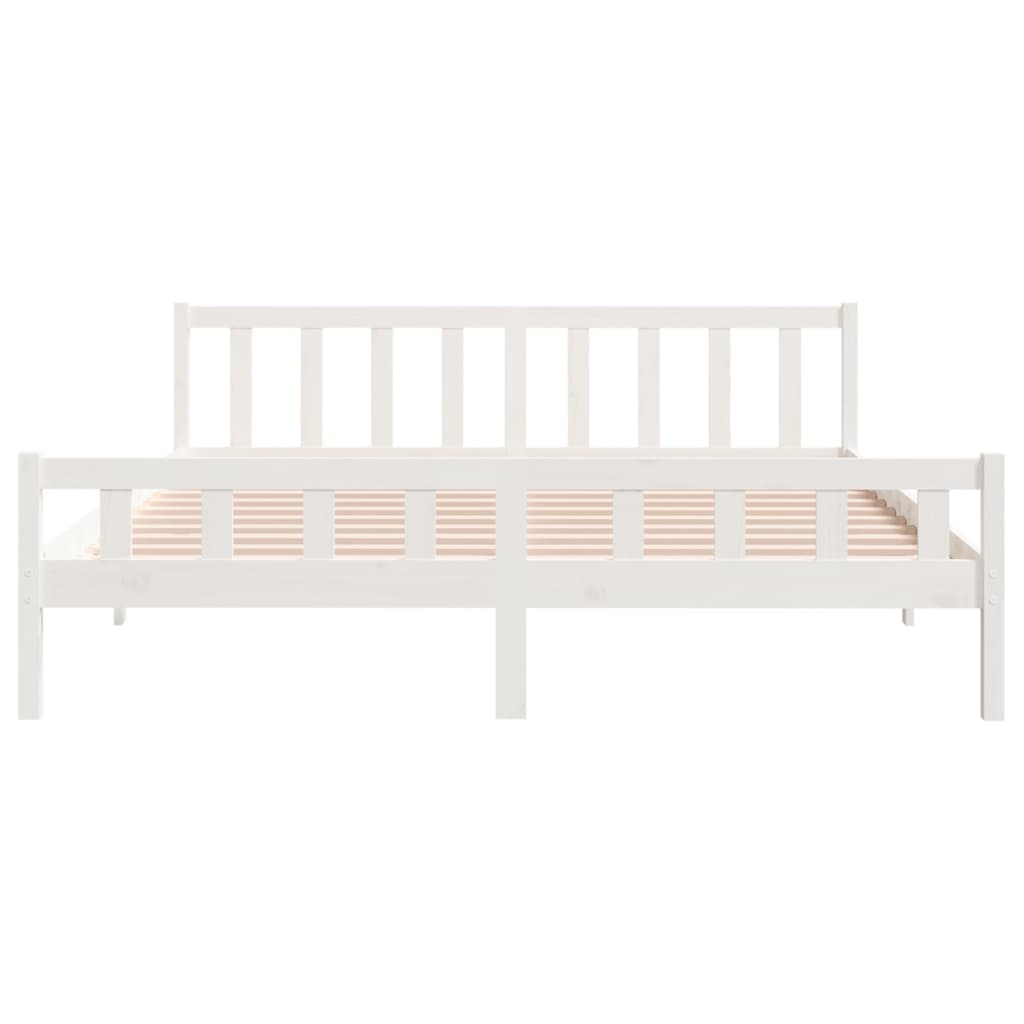 Sengeramme hvit heltre 160x200 cm